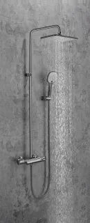 Душевая стойка Milleau Double MLV8223PDD-GN оружейный серый полуглянцевый